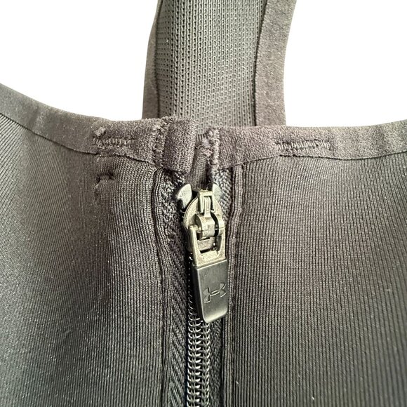 Under Armour Womens Protegée Heat Gear Sports Bra Black Front Zip Size 38C - Picture 5 of 10